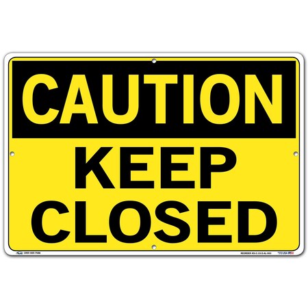 Vestil Aluminum Sign, 12-1/2" H, 18-1/2" W, Aluminum, Rectangle, English, SI-C-33-D-AL-063 SI-C-33-D-AL-063